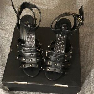 Black Studded Heels 7W
